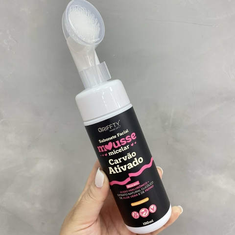 Mousse Sabonete Limpeza Facial Carvao Ativado 150ml Griffty - Imagem 2