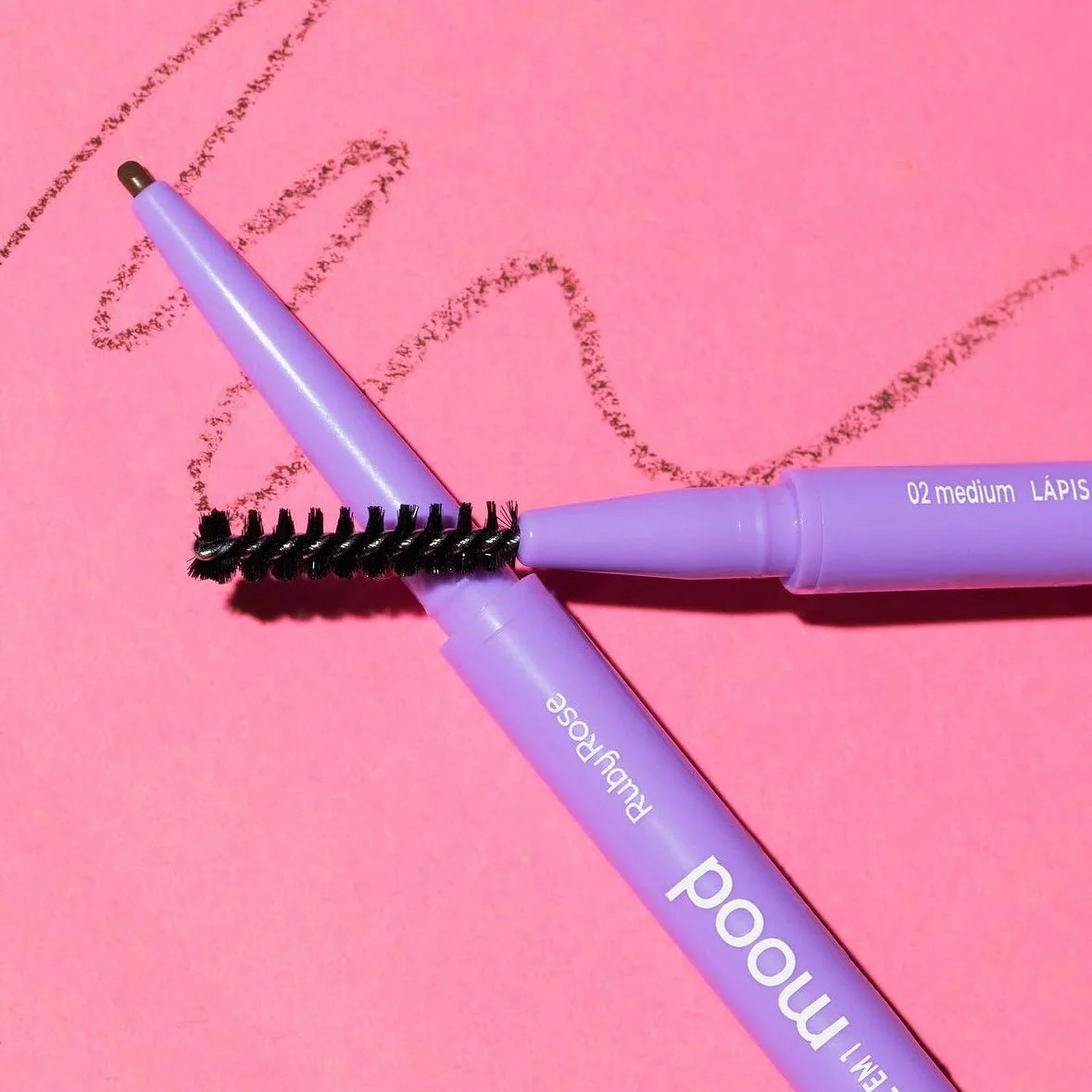 Lápis de Sobrancelhas 2x1 Ponta Fina Mood (COR Light) - Ruby Rose